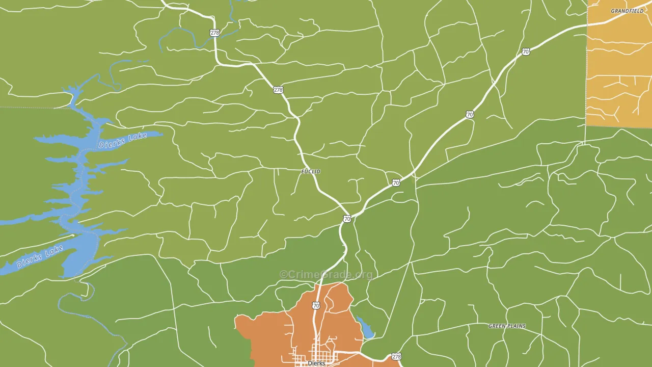Burg, AR Map of Vandalism Rates