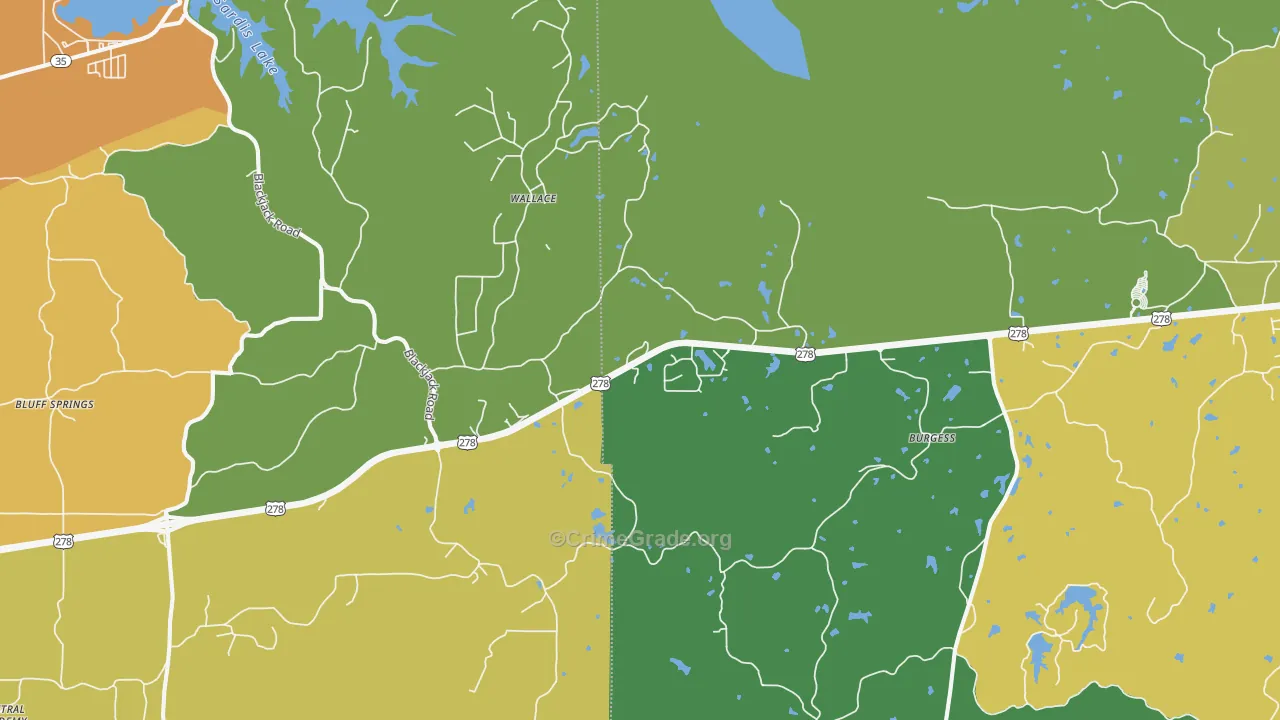 Burgess, MS Map of Vandalism Rates
