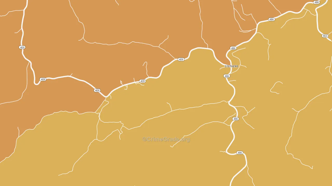Burke, KY Map of Vandalism Rates
