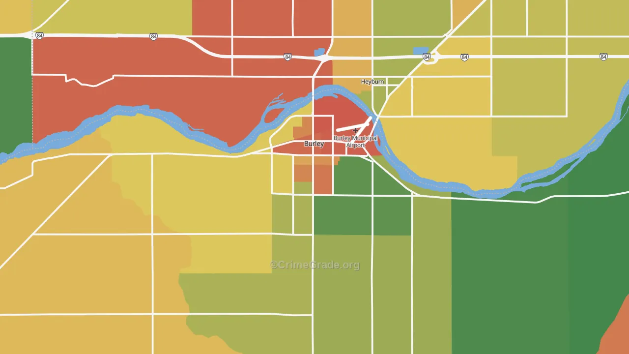 Burley, ID Map of Vandalism Rates