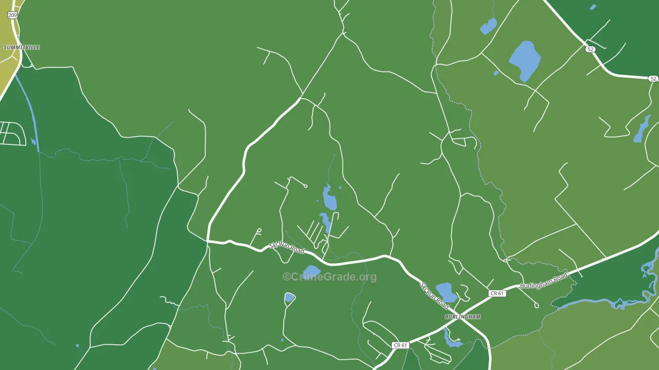 Burlingham, NY Map of Vandalism Rates