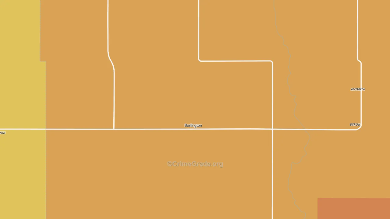 Burlington, OK Map of Vandalism Rates