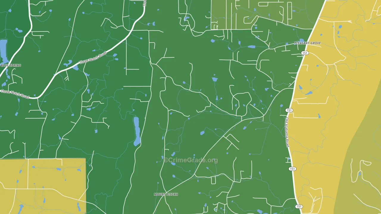 Burning Bush, GA Map of Vandalism Rates