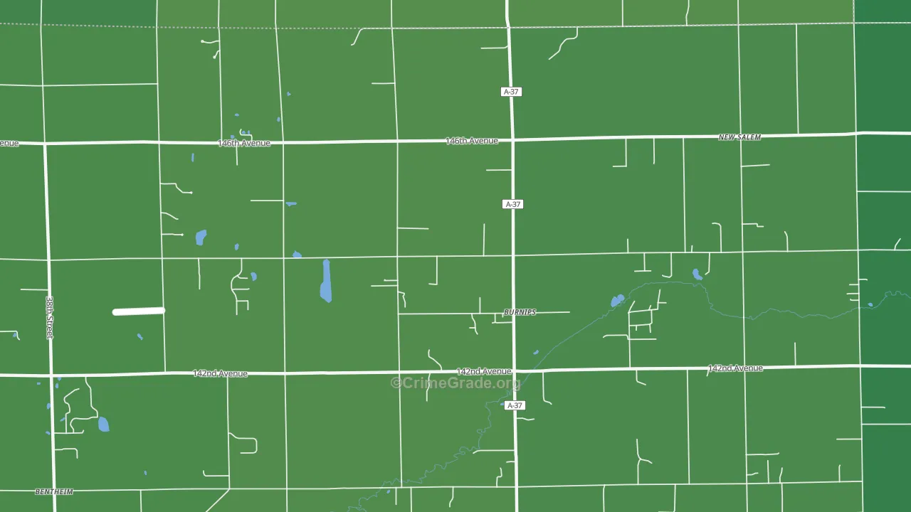 Burnips, MI Map of Vandalism Rates