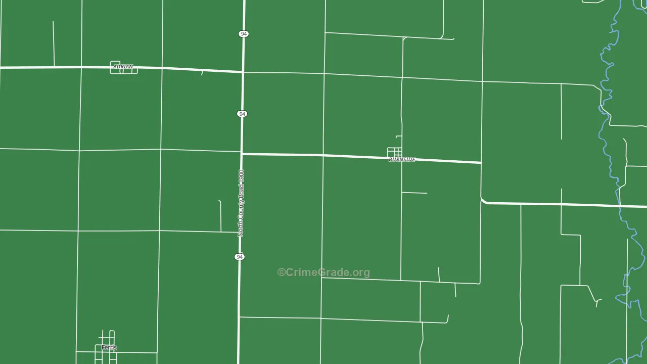Burnside, IL Map of Vandalism Rates