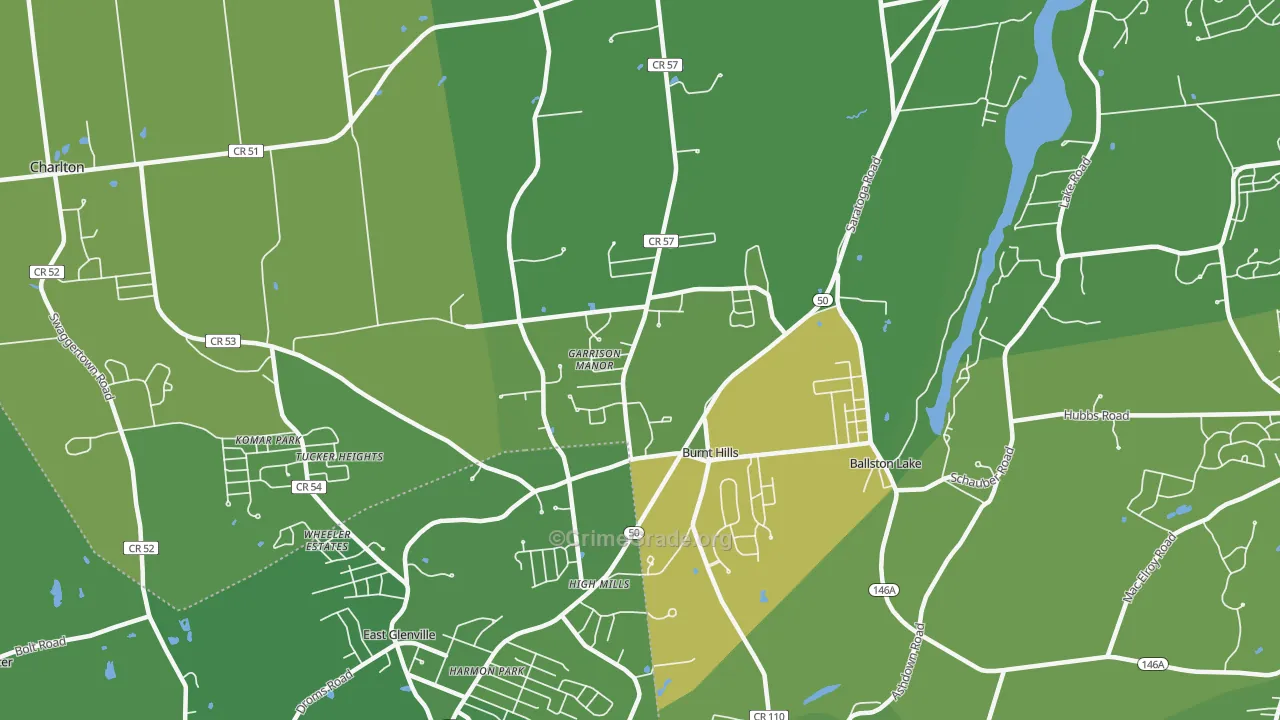 Burnt Hills, NY Map of Vandalism Rates