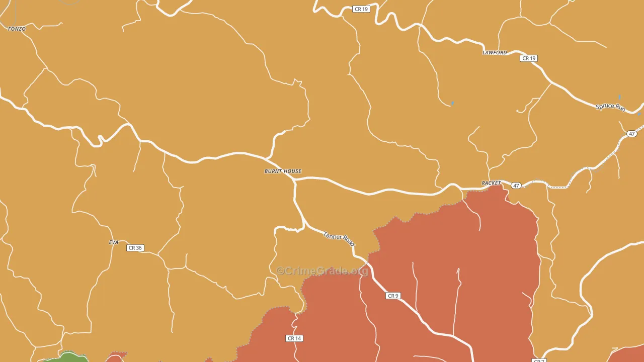 Burnt House, WV Map of Vandalism Rates
