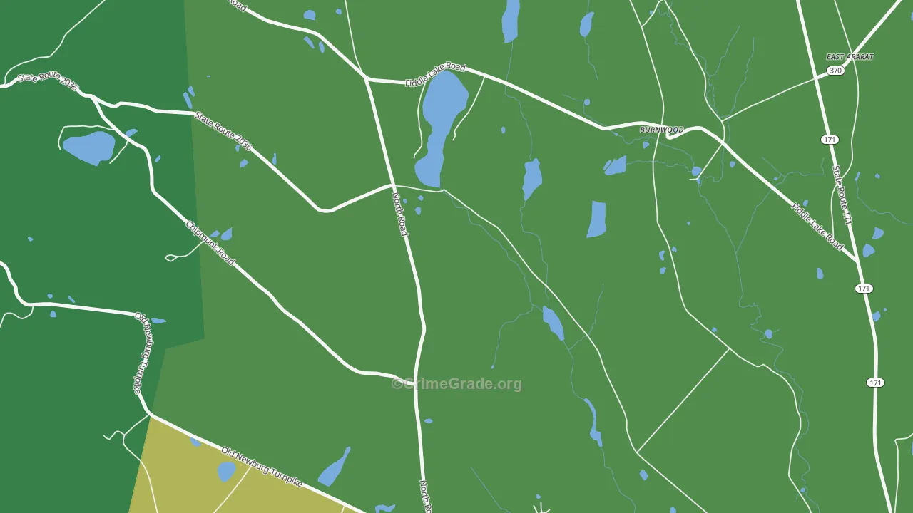 Burnwood, PA Map of Vandalism Rates