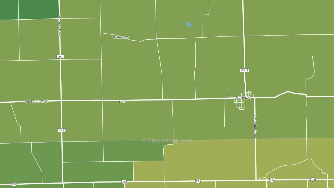 Burt, IL Map of Vandalism Rates