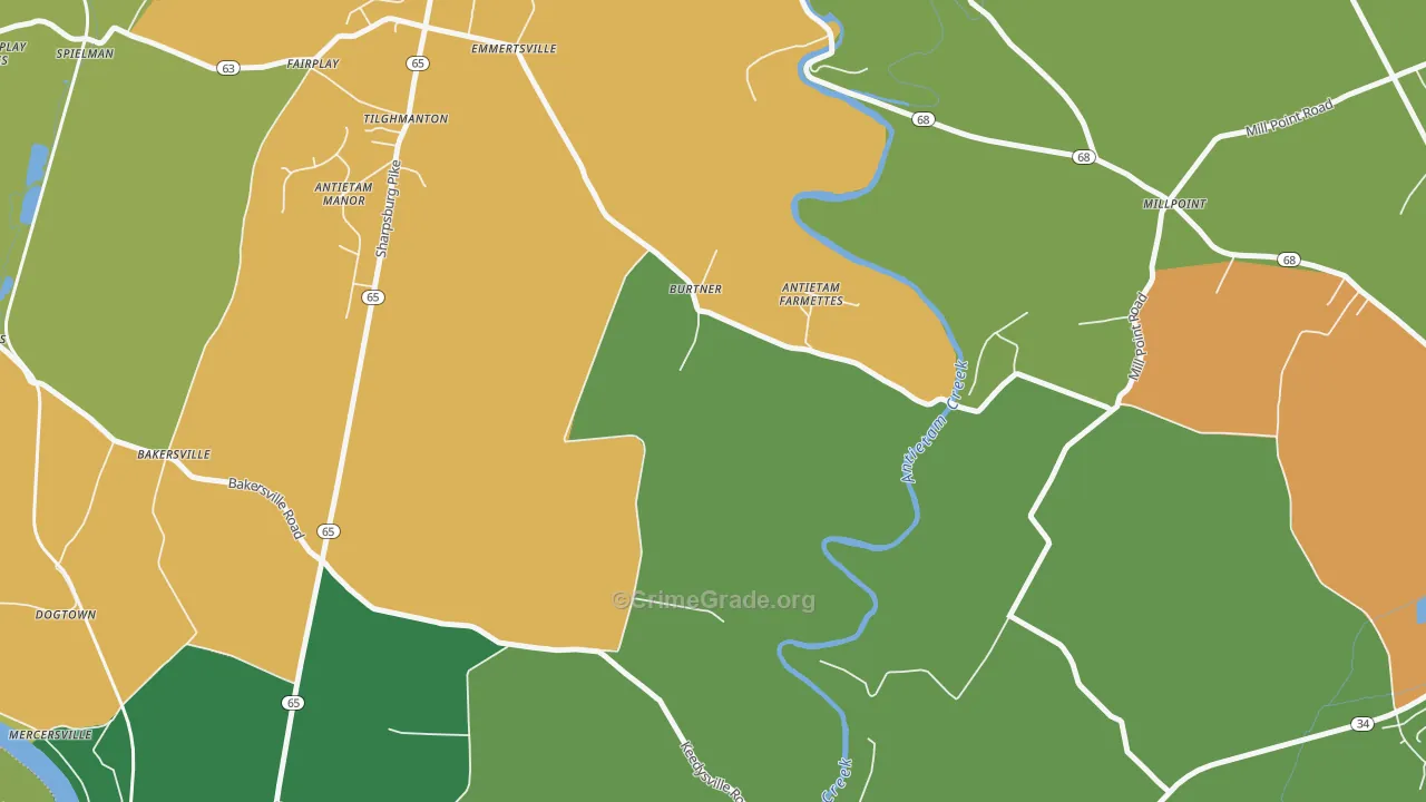 Burtner, MD Map of Vandalism Rates
