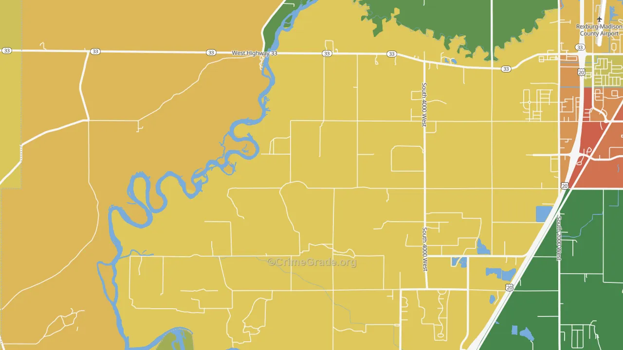 Burton, ID Map of Vandalism Rates