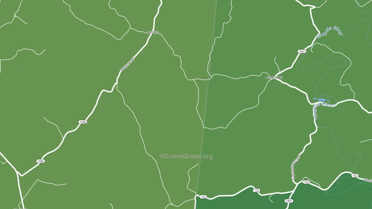 Bushtown, KY Map of Vandalism Rates