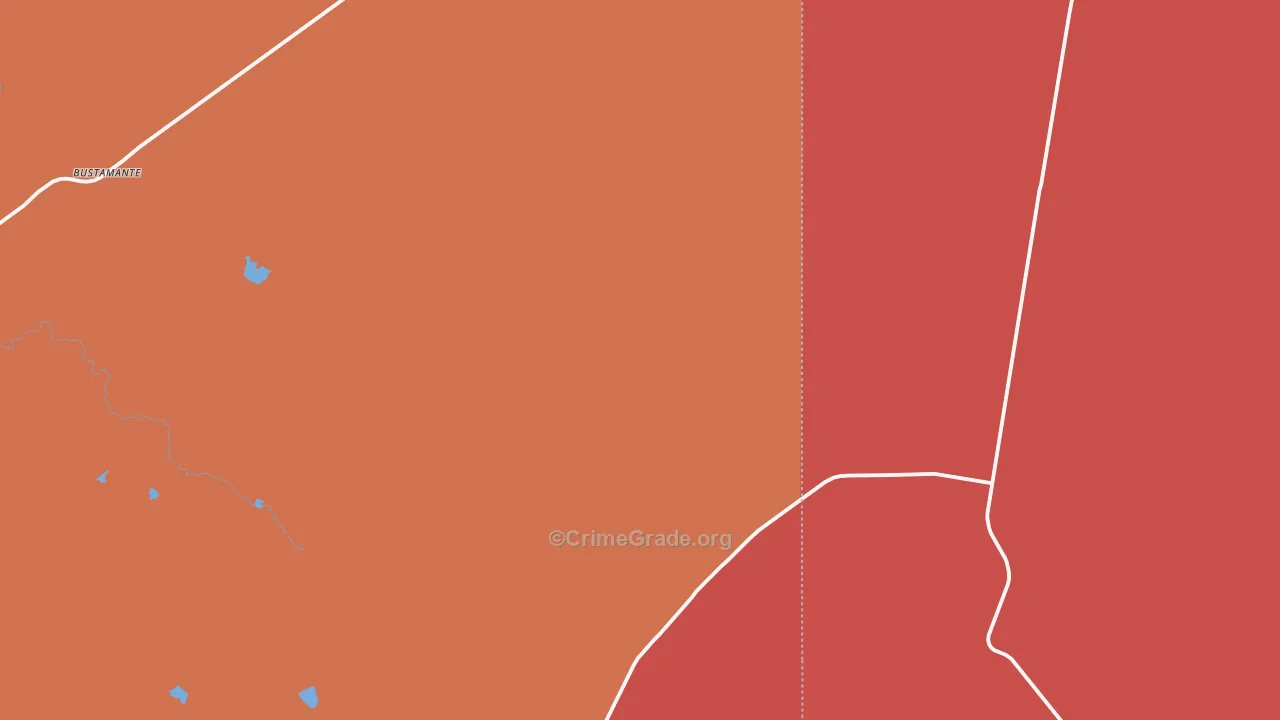 Bustamante, TX Map of Vandalism Rates