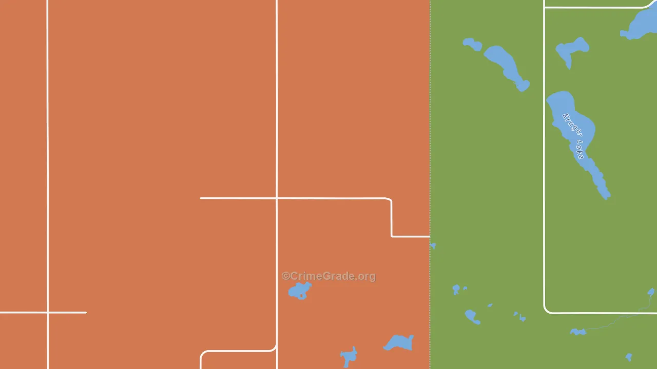 Butte, ND Map of Vandalism Rates
