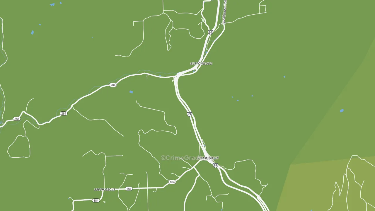 Buttonwood, PA Map of Vandalism Rates