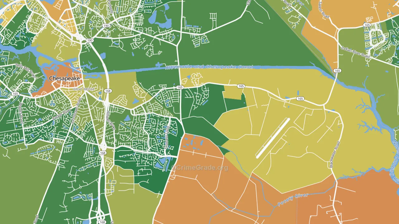 Butts Station, Chesapeake, VA Map of Vandalism Rates