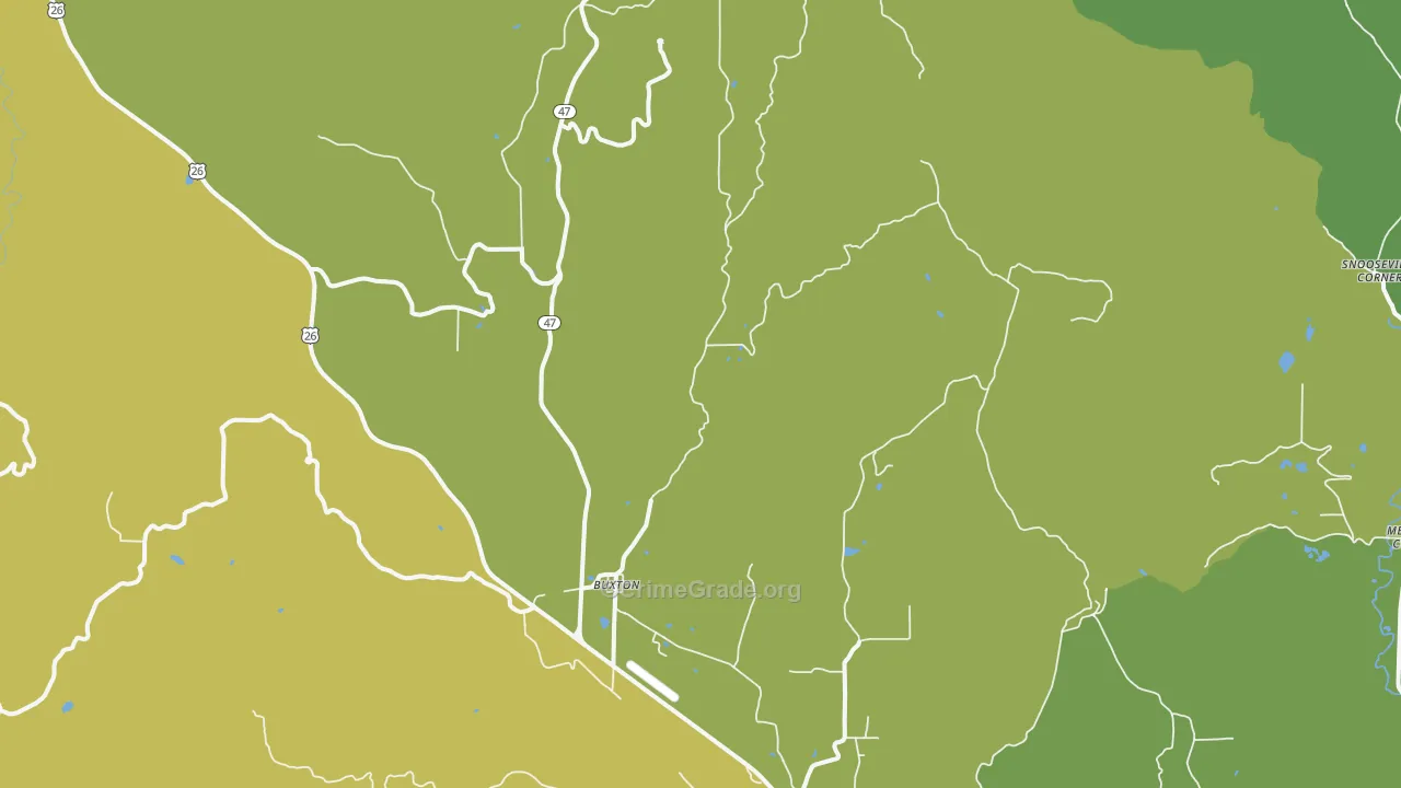 Buxton, OR Map of Vandalism Rates