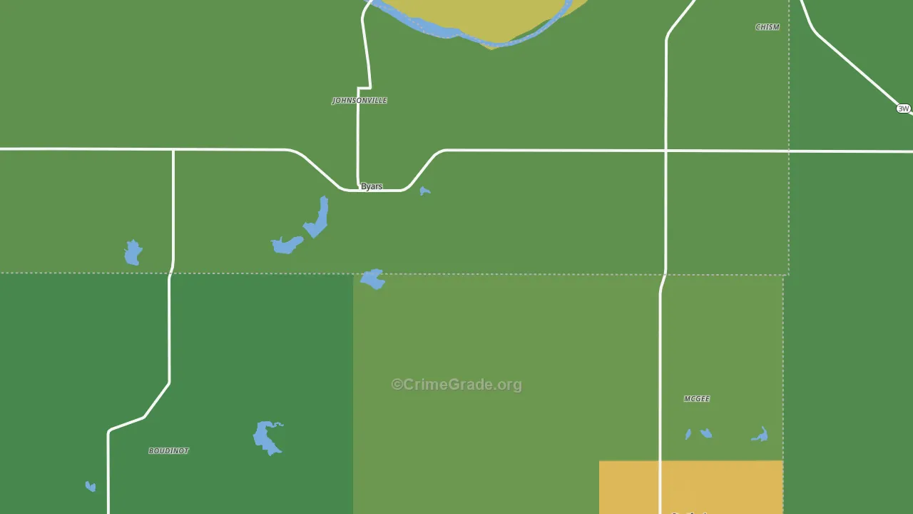 Byars, OK Map of Vandalism Rates