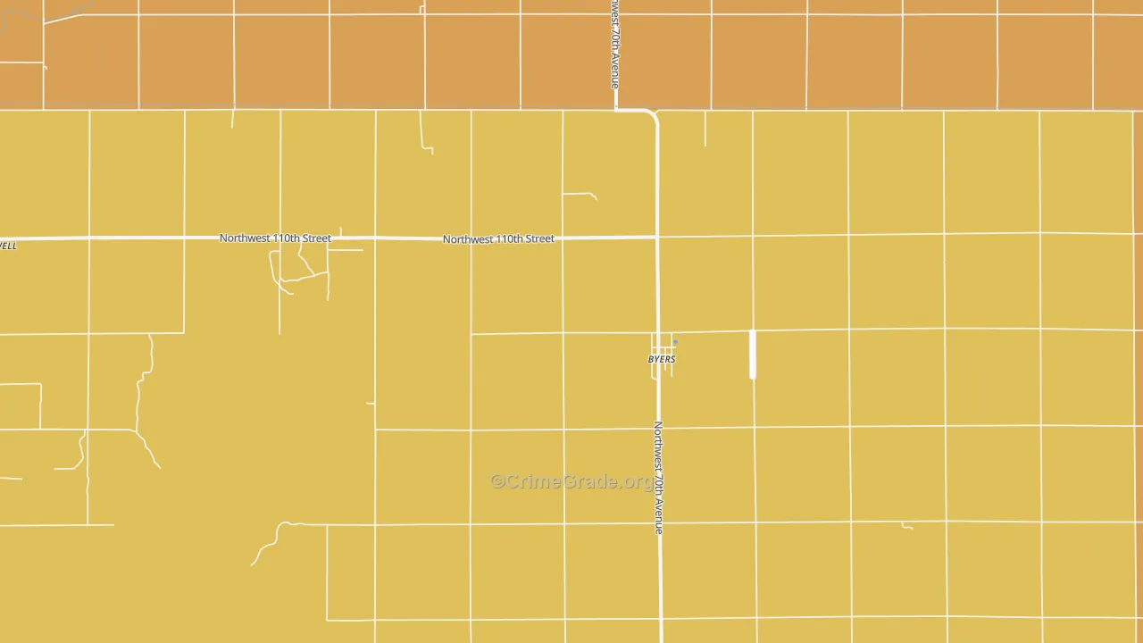 Byers, KS Map of Vandalism Rates
