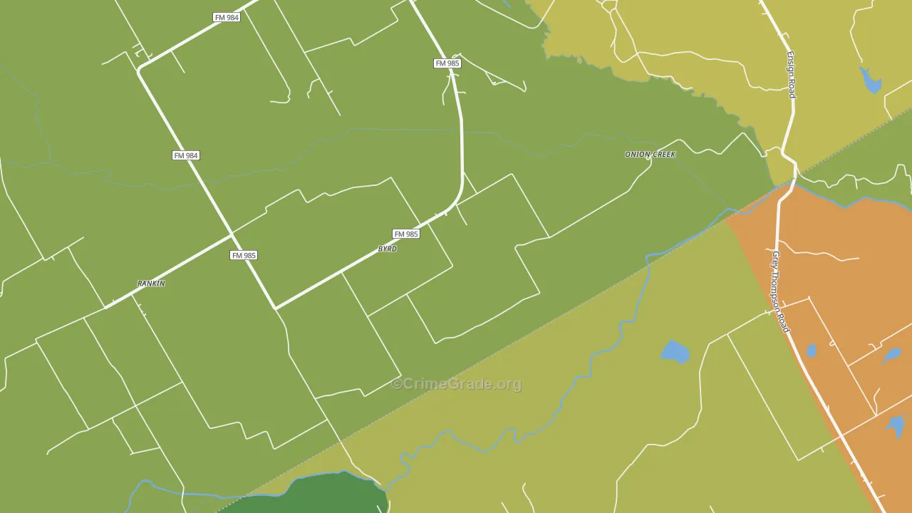 Byrd, TX Map of Vandalism Rates