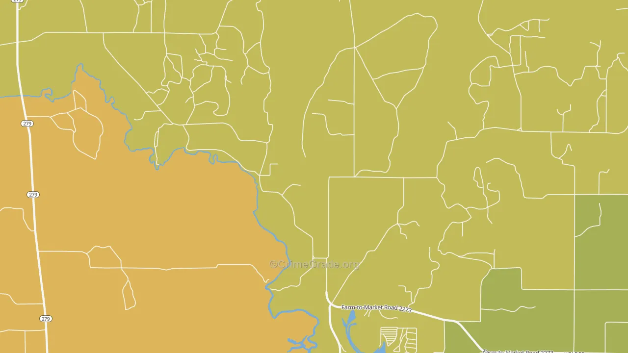 Byrds, TX Map of Vandalism Rates