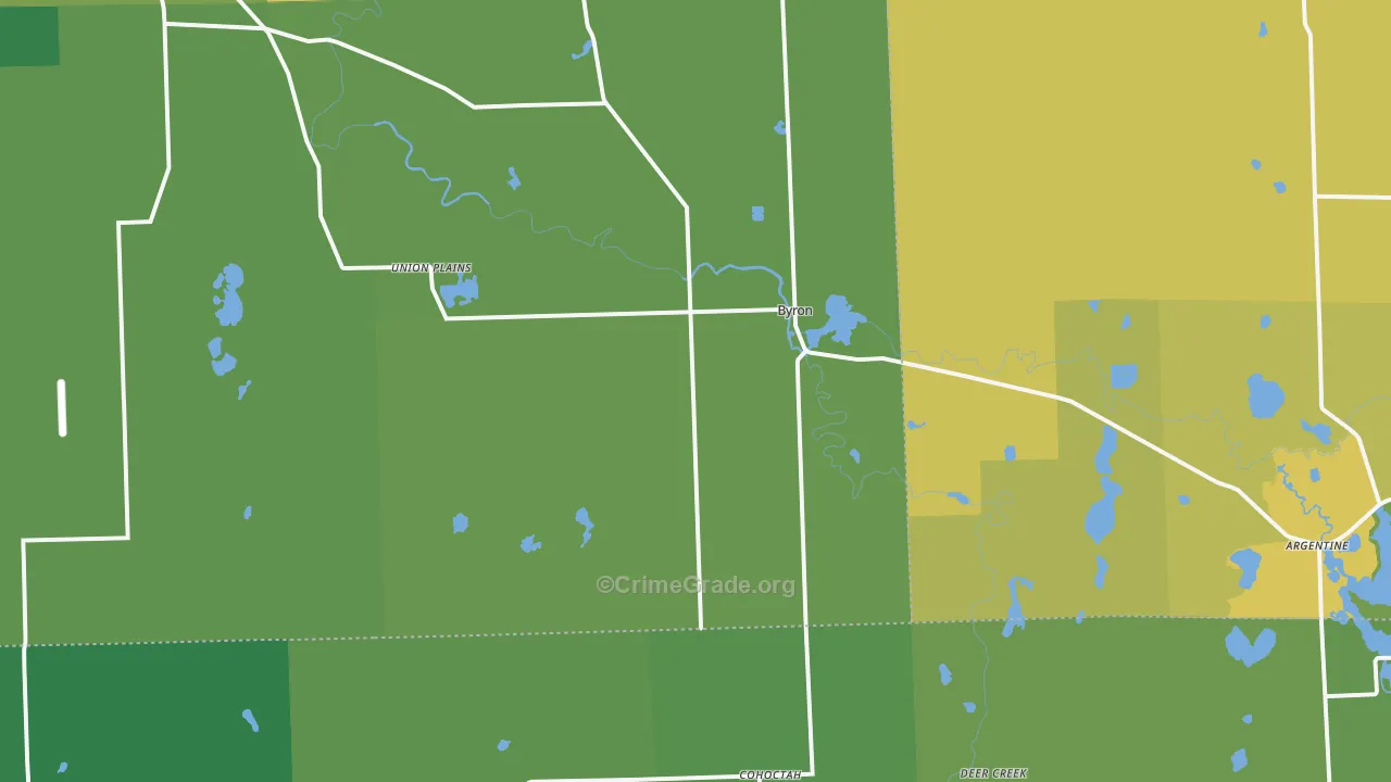 Byron, MI Map of Vandalism Rates