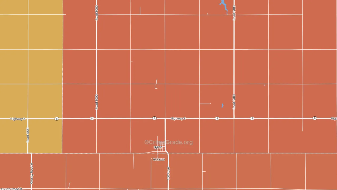 Byron, NE Map of Vandalism Rates
