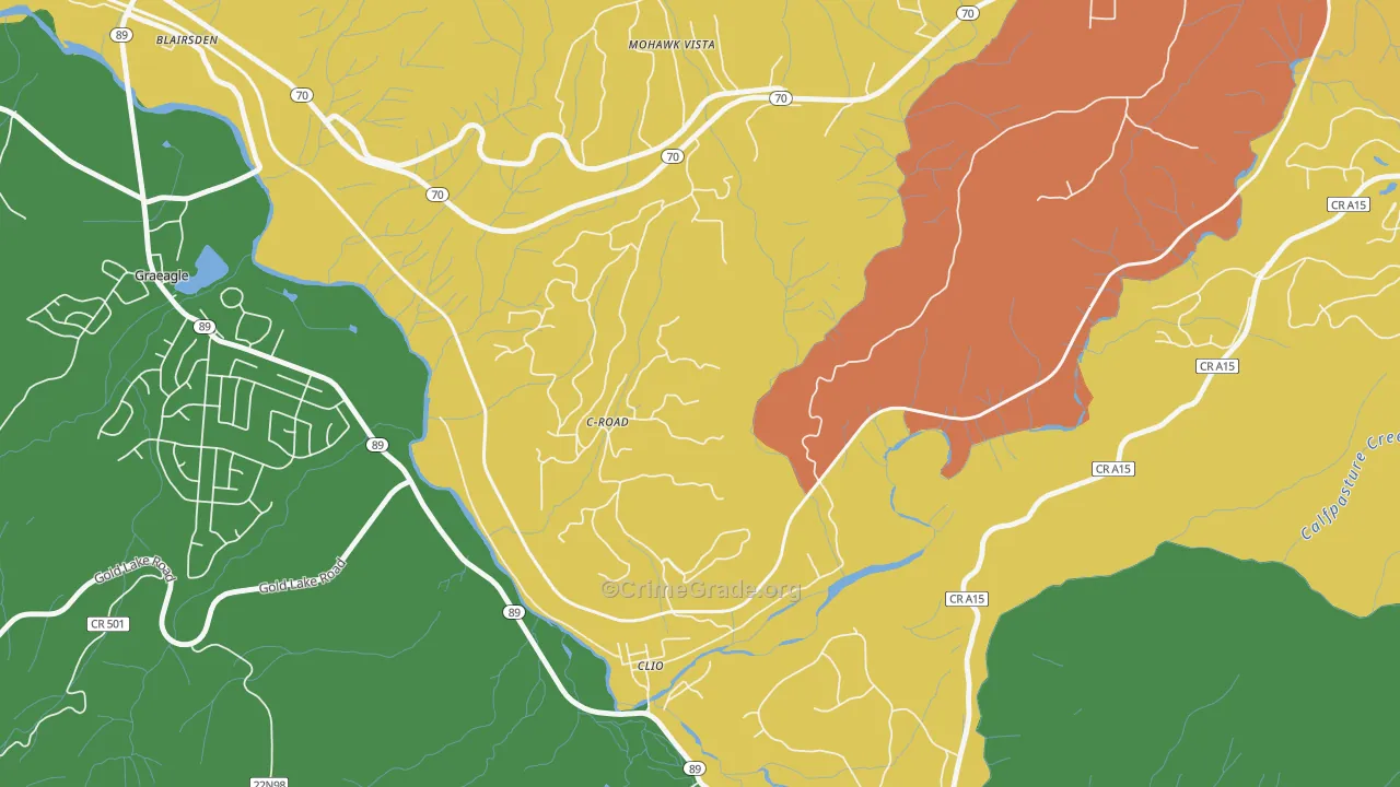 C-Road, CA Map of Vandalism Rates