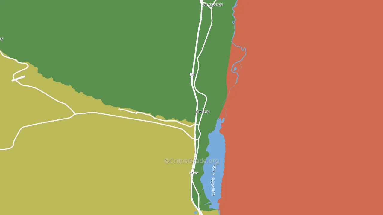 Caballo, NM Map of Vandalism Rates