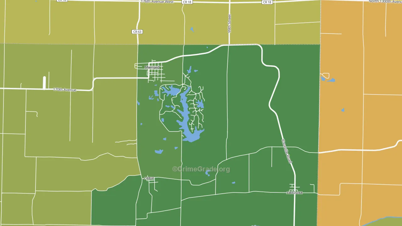 Cable, IL Map of Vandalism Rates