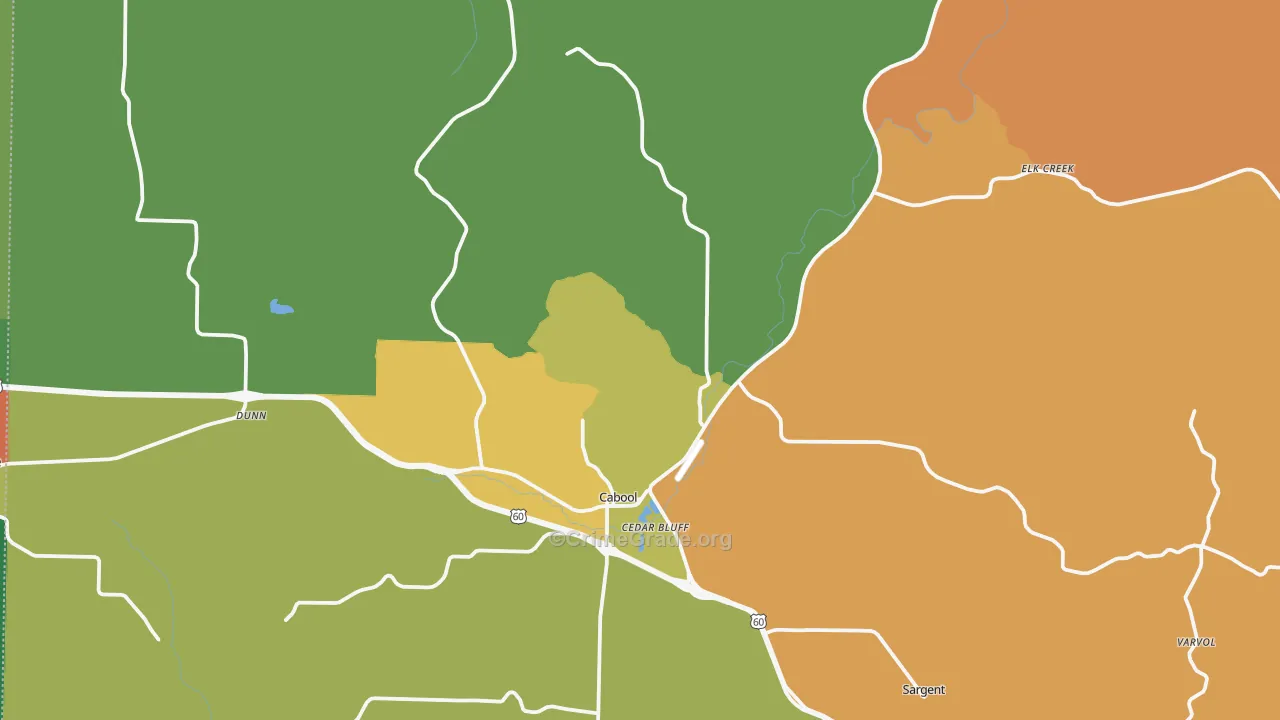 Cabool, MO Map of Vandalism Rates
