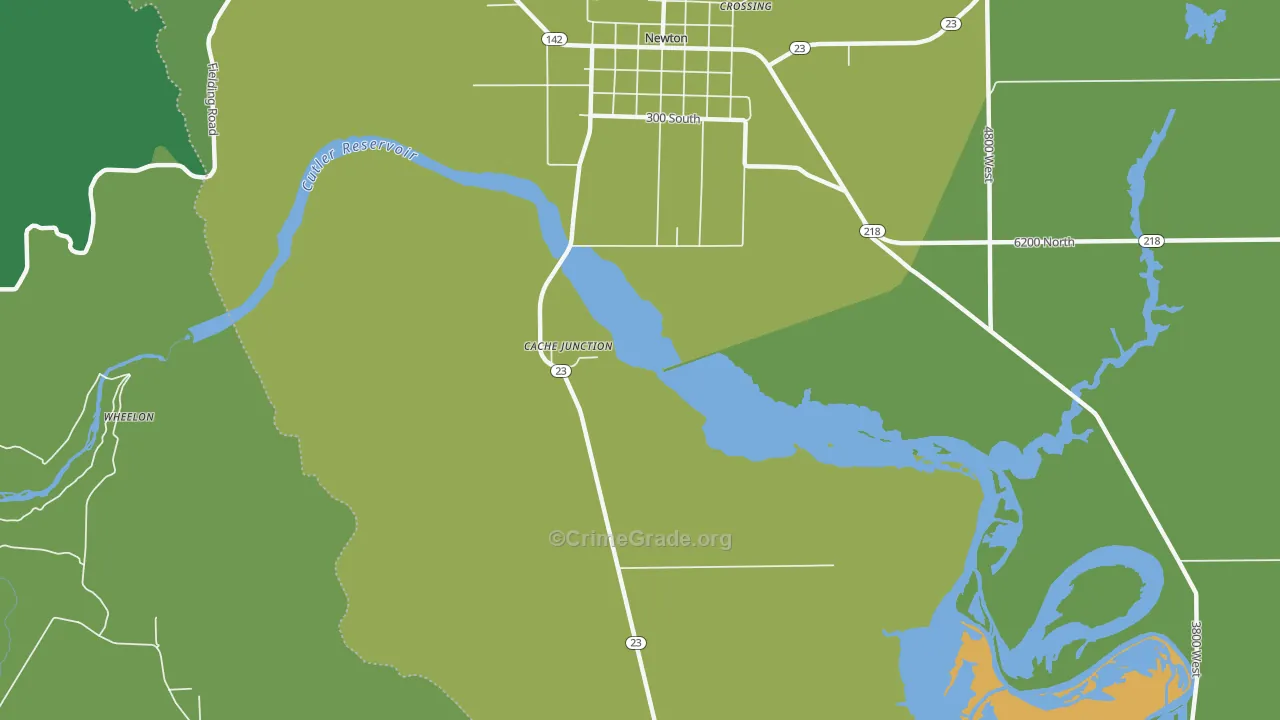 Cache Junction, UT Map of Vandalism Rates