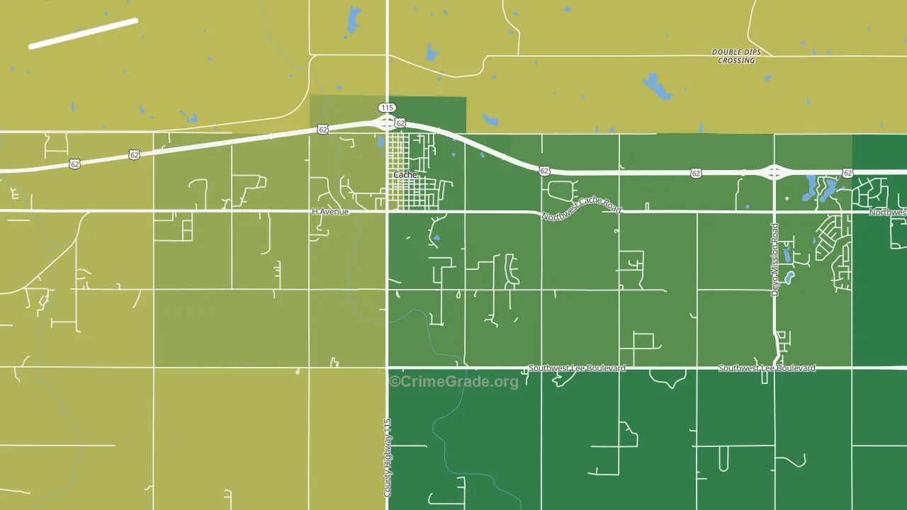 Cache, OK Map of Vandalism Rates