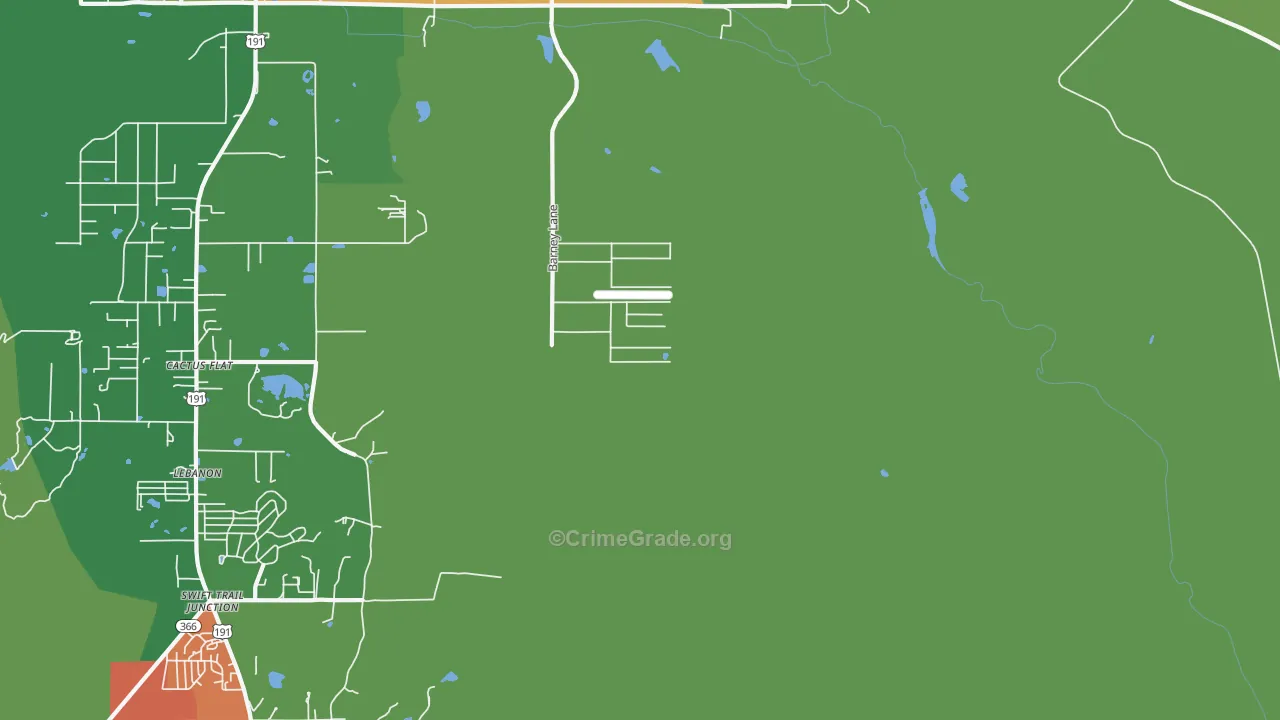 Cactus Flat, AZ Map of Vandalism Rates