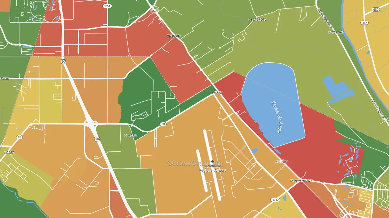 Cade, LA Map of Vandalism Rates