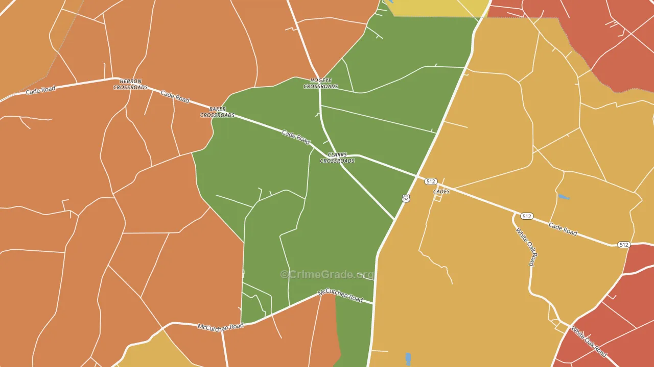 Cades, SC Map of Vandalism Rates