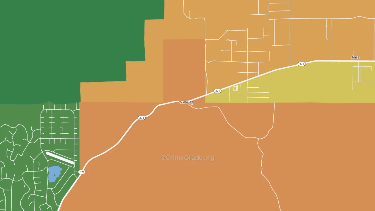 Cahuilla, CA Map of Vandalism Rates