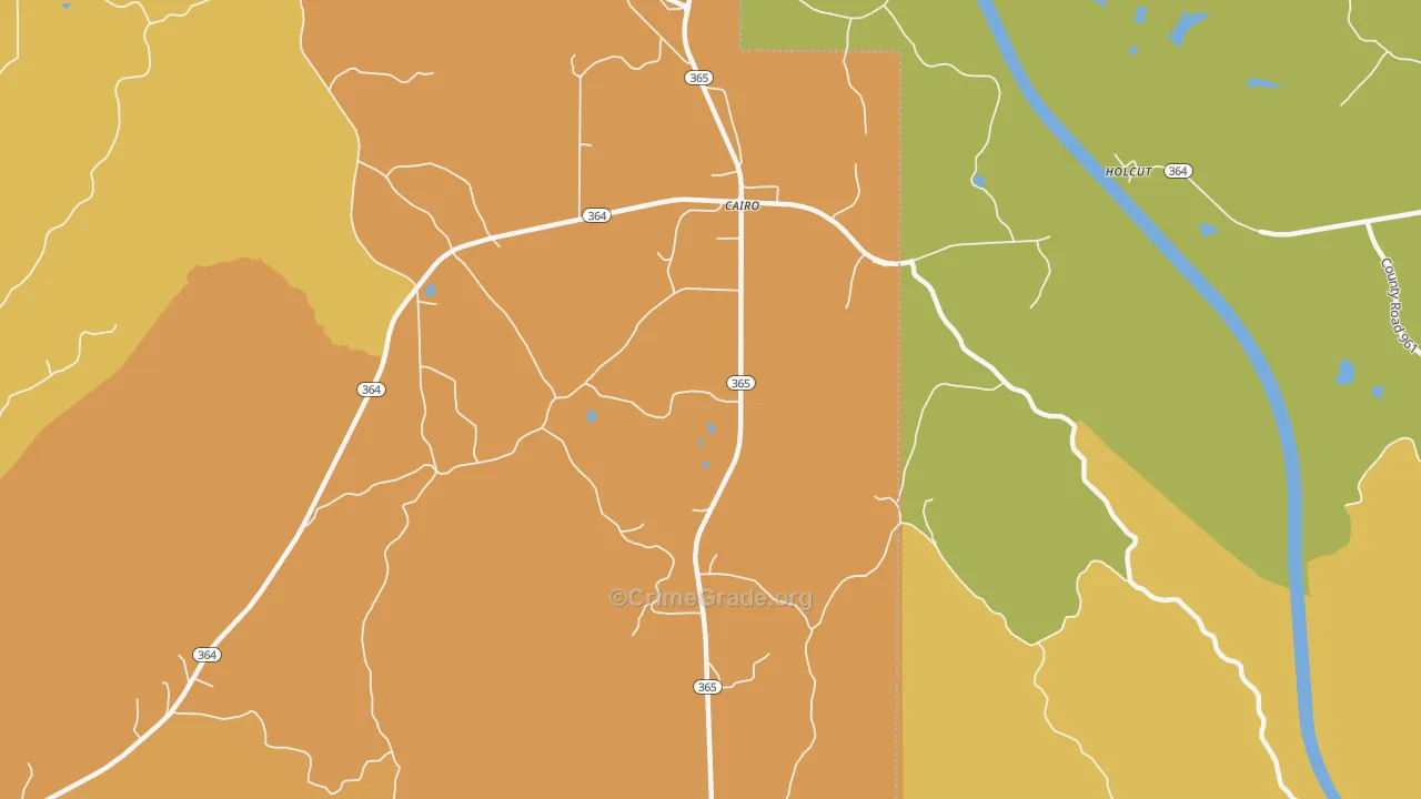 Cairo, MS Map of Vandalism Rates