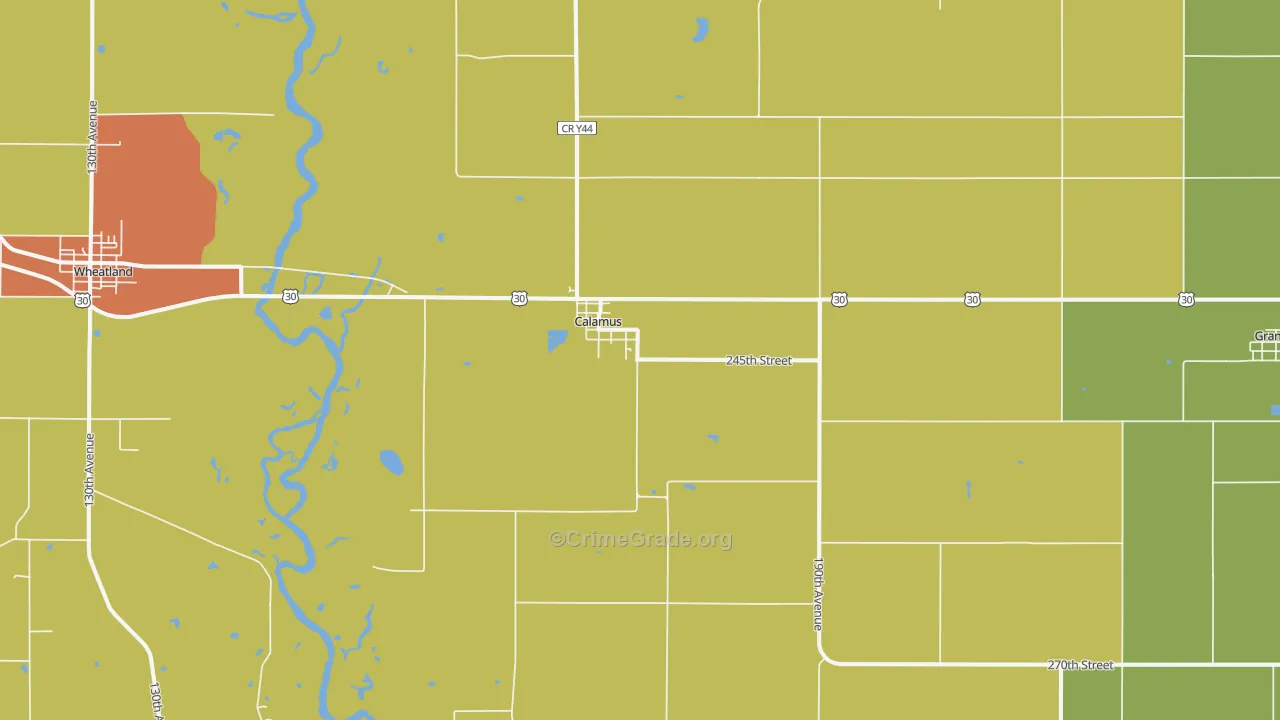 Calamus, IA Map of Vandalism Rates