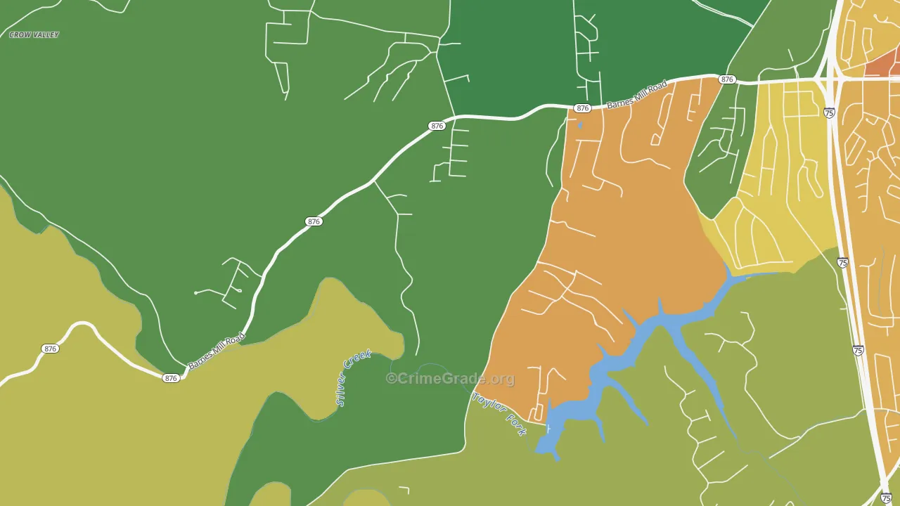Caleast, KY Map of Vandalism Rates