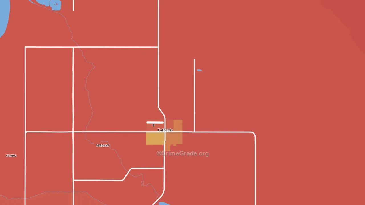 Calipatria, CA Map of Vandalism Rates