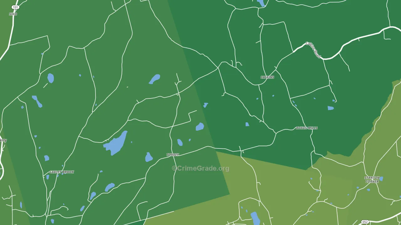 Calkins, PA Map of Vandalism Rates