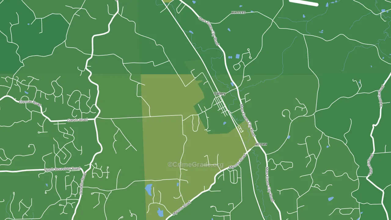 Callery, PA Map of Vandalism Rates