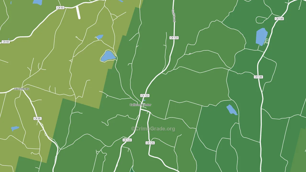 Callicoon Center, NY Map of Vandalism Rates