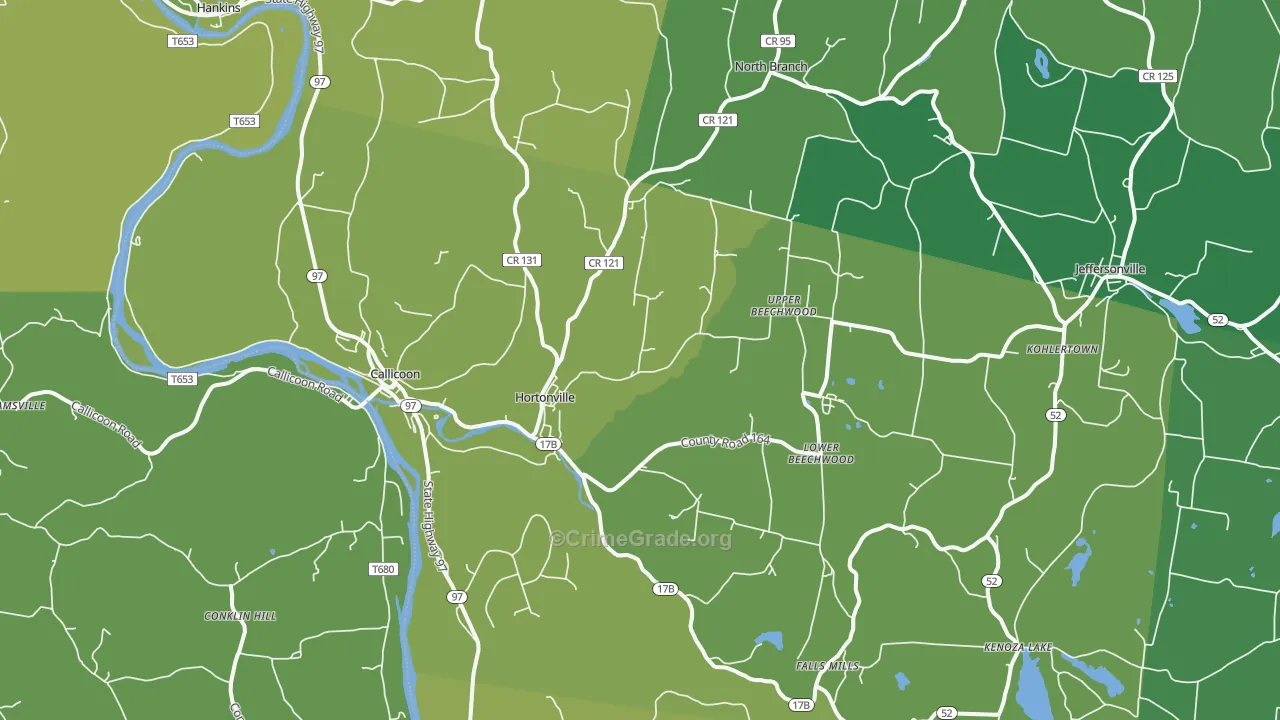 Callicoon, NY Map of Vandalism Rates