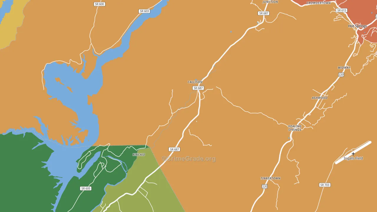 Callison, VA Map of Vandalism Rates