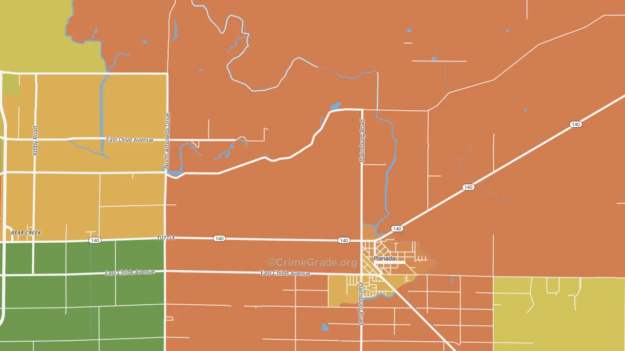 Calpack, CA Map of Vandalism Rates