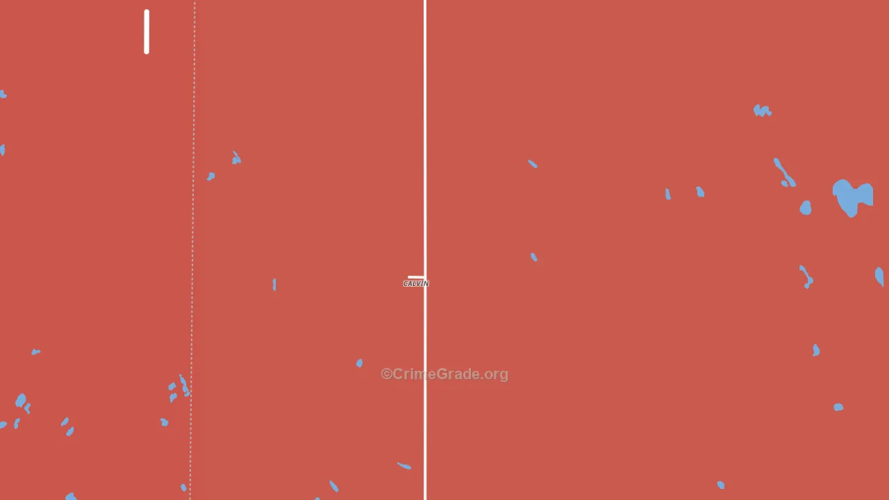 Calvin, ND Map of Vandalism Rates