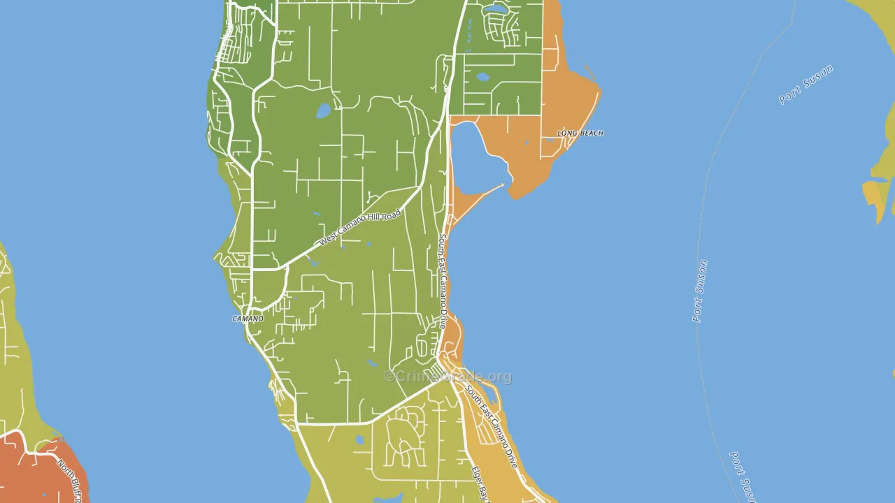Camano Island, WA Map of Vandalism Rates