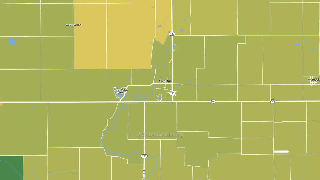 Camargo, IL Map of Vandalism Rates